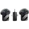 Daytona K9-Y2 Kablosuz Taşınabilir 3 In1 Yaka Mikrofonu Tüylü Mini Mic Tak ve Çalıştır Canlı Yayın Vlog Kablosuz Yaka Çift Verici Mikrofon Yüksek Kalite Profesyonel