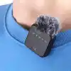 Daytona K9-Y2 Kablosuz Taşınabilir 3 In1 Yaka Mikrofonu Tüylü Mini Mic Tak ve Çalıştır Canlı Yayın Vlog Kablosuz Yaka Çift Verici Mikrofon Yüksek Kalite Profesyonel
