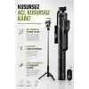 Coverzone Bluetooth Selfie Çubuğu ve Tripod, 360° Dönebilen Telefon Tutucu, Uzaktan Kumandalı, Maksimum 175cm, Katlanabilir Vlog Canlı Yayın Fotoğraf Video Çekim Standı | K28P