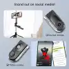 Coverzone Bluetooth Selfie Çubuğu ve Tripod, 360° Dönebilen Telefon Tutucu, Uzaktan Kumandalı, Maksimum 175cm, Katlanabilir Vlog Canlı Yayın Fotoğraf Video Çekim Standı | K28P