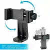 Coverzone Telefon Tripod Tutucu Başlık + Tripod 90° Yönlendirme Aparatı 360 Derece Dönebilen Başlık Tüm Tripodlara Uyumlu Metal Mafsal Aparatı P231 (P231 telefon tutucu + Mafsal)