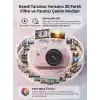 5K Dijital Kamera, Fotoğrafçılığa Yeni Başlayanlar İçin Auto Focus Fotoğraf Makinesi, 3 İnç Katlanabilir IPS Ekran, Çocuklar ve Öğrenciler İçin Hediye Kamera, Hafıza Kartı Hediye (Pembe)