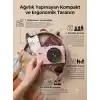 5K Dijital Kamera, Fotoğrafçılığa Yeni Başlayanlar İçin Auto Focus Fotoğraf Makinesi, 3 İnç Katlanabilir IPS Ekran, Çocuklar ve Öğrenciler İçin Hediye Kamera, Hafıza Kartı Hediye (Pembe)