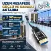 PrimeX PX-FBRHD10 HDMI 2.1 Aktif Fiber Optik Kablo 10 Metre, 8K 60Hz 4K 120Hz 1080p 240Hz, 48Gbps eARC Dynamic HDR VRR ALLM Destekli, SOURCE-DISPLAY Yönlü AOC HDMI Kablosu