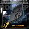 Rongep [Frost-Stand] Samsung Galaxy S25 Ultra için Kılıf Yatay Stantlı Manyetik [MagSafe ile Uyumlu] S25 Ultra Koruyucu Darbeye Dayanıklı Arkası Sert ve Yarı Saydam Samsung S25 Ultra Kılıf (Siyah)