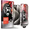 KlasseGear X-Gorilla iPhone 13/13 Pro / 14 / 16e Ekran Koruyucu Cam, 9H Kırılmaz Çizilmez Tam Kaplama, Hizalama Aparatlı Tozsuz Uygulama (Şeffaf & Hayalet Seçenekleri)