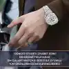 Rongep [Stainless Steell] Samsung Galaxy Watch 9/8 44mm/40mm/Classic 46mm ile Uyumlu Çelik Kordon [Kısaltma Aparatlı] Paslanmaya Dayanıklı Katlanır Tokalı Bakla Model Samsung Watch 9 Kordon