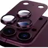 Görüntü Kalitesi Bozmayan Kamera Lens Koruyucu Safir (Sapphire) (Dark Cherry, iPhone 18 Pro Max)