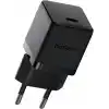 Baseus 20W Hızlı Şarj Cihazı, Palm 1C USB-C Duvar Adaptörü, BCT Soğutma Teknolojisi ve Akıllı Çip Koruması, Kompakt Şarj Başlığı, Samsung ve iPhone Uyumlu, Siyah