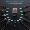 Minesk 45W GaN III Evrensel Seyahat Adaptörü, 200+ Ülke Uyumlu Uluslararası Priz Dönüştürücü (US/UK/EU/AUS) - 3 Type-C & 2 USB-A Port, 2 AC Çıkışı - 10A Çift Sigortalı Hızlı Şarj Cihazı