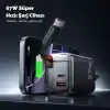 67w GaN Hızlı Şarj Adaptörü, Şarj Cihazı, 1x Type-C Girişi, 1x Usb Girişi, Dijital Gösterge, Güçlü Performans, Şarj Başlığı, Aşırı gerilim, kısa devre, ısınma ve akım koruması