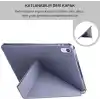 Klasse Apple iPad 10.9 inç 2022 10. Nesil Uyumlu Smart Kılıf, Apple Pencil Kalemlikli, Trifold, Esnek, Mat, Darbeye Tam Dayanıklı Tablet Kılıfı (Lila)