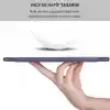 Klasse Apple iPad 10.9 inç 2022 10. Nesil Uyumlu Smart Kılıf, Apple Pencil Kalemlikli, Trifold, Esnek, Mat, Darbeye Tam Dayanıklı Tablet Kılıfı (Lila)