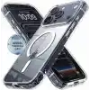 Minesk iPhone 17 Pro Max için ULTRA SUPER ŞEFFAF MagSafe ile Uyumlu Gerçek 9H Temperli Cam Arka Yüzey - Darbe Emici TPU Yan Kenarlar, Kristal Berraklığında Şeffaf Kılıf (17 Pro Max)