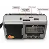 FP-1781BT Mini Cep Radyosu Bluetooth Hoparlör FM Radyo LED Işıklı Şarjlı USB Micro SD MP3 Desteği AUX Kulaklık Çıkışı