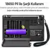 FP-1781BT Mini Cep Radyosu Bluetooth Hoparlör FM Radyo LED Işıklı Şarjlı USB Micro SD MP3 Desteği AUX Kulaklık Çıkışı