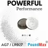 10x AG7, LR57, LR927, 395 1,5V Alkalin Pil Düğme Hücreleri, SR927, SR927W Saat oyuncakları, küçük elektronik cihazlar, saatler, araba anahtarları, uzaktan kumandalar, teraziler için