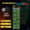 10x AG7, LR57, LR927, 395 1,5V Alkalin Pil Düğme Hücreleri, SR927, SR927W Saat oyuncakları, küçük elektronik cihazlar, saatler, araba anahtarları, uzaktan kumandalar, teraziler için