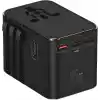 45W Şarj Cihazı ve 2x USB ve 3x TYPE-C Girişli Universal Seyahat Adaptörü, Priz Dönüştürücü 200den Fazla Ülke ile Uyumlu, ABD, İngiltere, AUS, AB