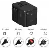 45W Şarj Cihazı ve 2x USB ve 3x TYPE-C Girişli Universal Seyahat Adaptörü, Priz Dönüştürücü 200den Fazla Ülke ile Uyumlu, ABD, İngiltere, AUS, AB