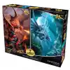Eğlenceli İkili Puzzle 200 Parça Ateş ve Su Ejderhası
