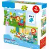 Eğlenceli 2si 1 Arada Puzzle - Baby Railway