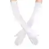 Şık Beyaz Kumaş Eldiven 40 cm Yetişkin Kullanımı İçin