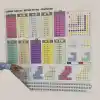 Eğlenceli Eğitim İçin Statik Yapışkan Renkli 100 x 100 cm Çarpım Tablosu