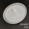Dayanıklı Şeffaf Yapışkan Diskler 3 Cm Çapında 20 Adet Set