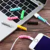 Ergonomik Silikon Spiral Yaylı Şarj Kablosu Koruyucu 4lü Set