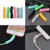Ergonomik Silikon Spiral Yaylı Şarj Kablosu Koruyucu 4lü Set