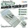 Ergonomik Seyahat İçin 16 Parça Manikür ve Pedikür Seti