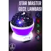 Yıldızlı Gece Lambası 4 Adet AAA Pil ile Çocuklar için