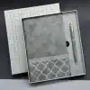 Şık Hediyelik Defter Kalem Seti 22x20 cm Hediye Kutusu