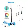 Eğlenceli Işıklı Scooter 1 Adet Mavi Renk