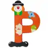 Renkli Ahşap P Harfi 1 Adet Dekoratif
