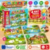 Renkli Çiftlik Puzzle 4lü Set