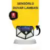 Güneş Enerjili Sensörlü Duvar Lambası 100 LED Bahçe