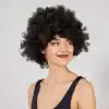 Kıvırcık Afro Bonus Peruk 120 gr Siyah Renk