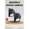 Hareket Sensörlü Solar Duvar Lambası 20 LED Bahçe