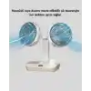 Güçlü Sessiz Masaüstü Vantilatör 4 Hız USB Şarj
