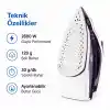 Buhar Gücüyle Ütüleme Seramik Taban 2600W 30-120gr