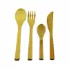 TCX 4PCS  AHŞAP BAMBU MUTFAK SETİ  2 KAŞIK - ÇATAL - BIÇAK