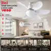 TCX 6 Kanatlı Kumandalı 2in1 Tavan Vantilatör Avize 40W