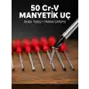 TCX 7li Düz ve Yıldız Tornavida Seti Çelik Manyetik Uçlu