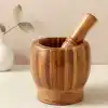 TCX Ahşap Bambu Havan (Sarımsak Dövecek) 8 cm