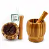 TCX Ahşap Bambu Havan (Sarımsak Dövecek) 8 cm