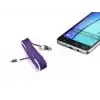 TCX Android Örgü Şeklinde Renkli Çelik Şarj Data Kablosu - Mor