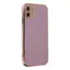 TCX Apple İphone 12 Kılıf Volet Silikon - Mor