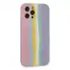 TCX Apple İphone 12 Pro Max Kılıf Ebruli Lansman Silikon - Pembe-lila